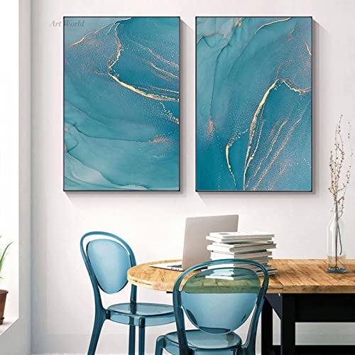 Affiche et impressions marbre vert triptyque art de salon chic