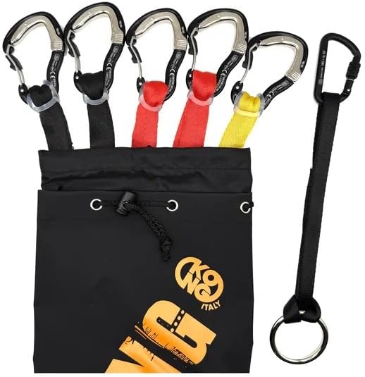Kong Italy Speedline Kit, Complete Tree Work and Rigging System with 5 Ergo Carabiners, ARO Bull Lanyards, Tool Bag, Tubular Sling, Ring, and Mini D Screw, Professional Arborist Set Made in Italy