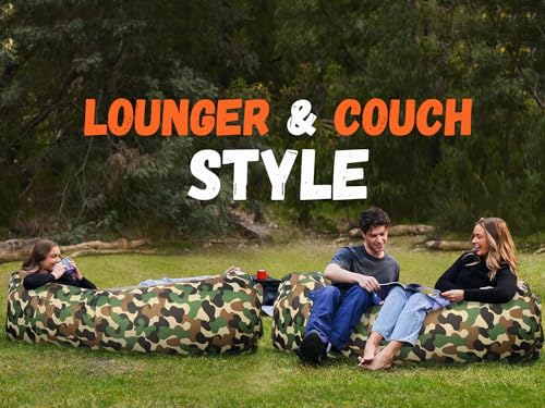 Image of WEKAPO Inflatable Sun Lounger, Air Sofa, Hammock, Portable, Waterproof and Leak-Proof, Ideal for Backyard, Beach, Travel, Camping, Picnics and Music Festivals