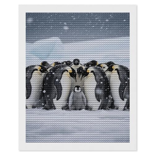 Peinture diamant 5D pingouin pour décoration de chambre et salon chaleureux