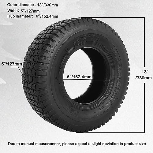 WEIYINGSI 13x5.00-6 Lawn Mower Tire and Inner Tube Sets Compatible with Yard Tractor, Hand Truck, Riding Lawn Mower, Lawn tractor and More