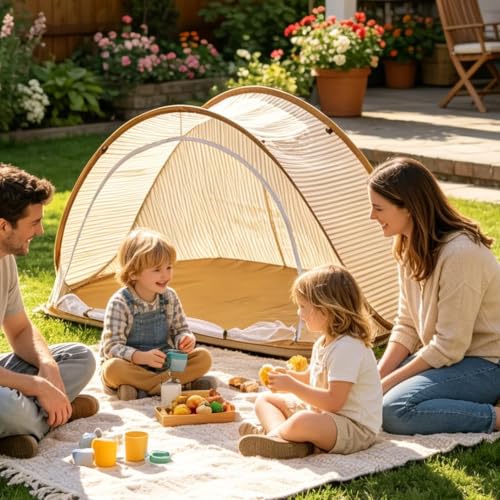 Tienda de campaña de playa con protección UV para camping excursiones y jardín 3