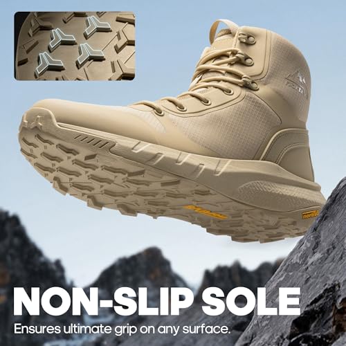 Image of NORTIV 8 Men's Military Tactical Boot Lightweight Comfortable Boots for Work All Day Side Zipper Motorcycle Combat Hiking Boots Metrostrike(8-9 Inches)