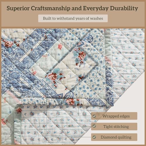 Image of Paseo Road Tasha Polizzi Mirabelle 3 Piece Queen Full Paisley Quilt Set