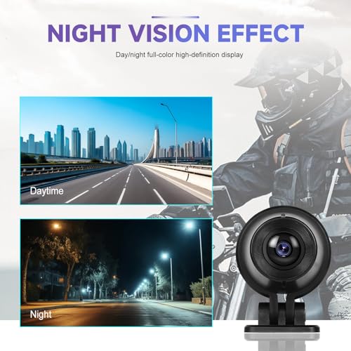 Image of CAMECHO Motorcycle Carplay Screen with 2K Dash Cam /HD Rear Camera, Wireless CarPlay Android Auto for Motobike 5 inch Waterproof Touchscreen, Dual Bluetooth, EQ, WiFi Video, Voice Control, 64G Card