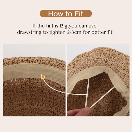 Sombrero de Sol Oweisong para Mujer Ala Ancha Plegable miniatura 3