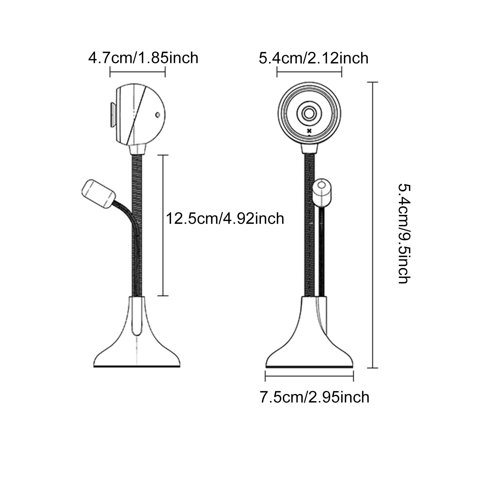 Cámara de sobremesa USB, 1080P (2K) 30Hz HD Streaming Webcam con micrófono, cámara portátil de rotación de 360° con lente gran angular adecuada para conferencias/llamadas/clase web/transmisión