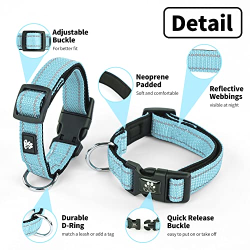 Nestroad Reflective Dog Collar And Leash Set,Soft Neoprene Pet Collar With Quick Release Buckle,Adjustable Nylon Dog Collars For Small Medium Large Dogs thumb #2