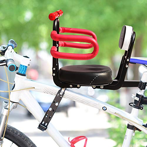 Together-Life Foldable Front Mounted Children Bike Seats, Portable Baby Kids' Bicycle Carrier With Guardrail Handrail And Pedal For Mountain Bikes, Hybrid Bikes, Fitness Bikes #TOP6