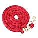 SPYMINNPOO 2m Horse Lunge Line Sturdy Anti Breakage Rope with Hook for Walking Handling, PP Stainless Steel Material (Red)