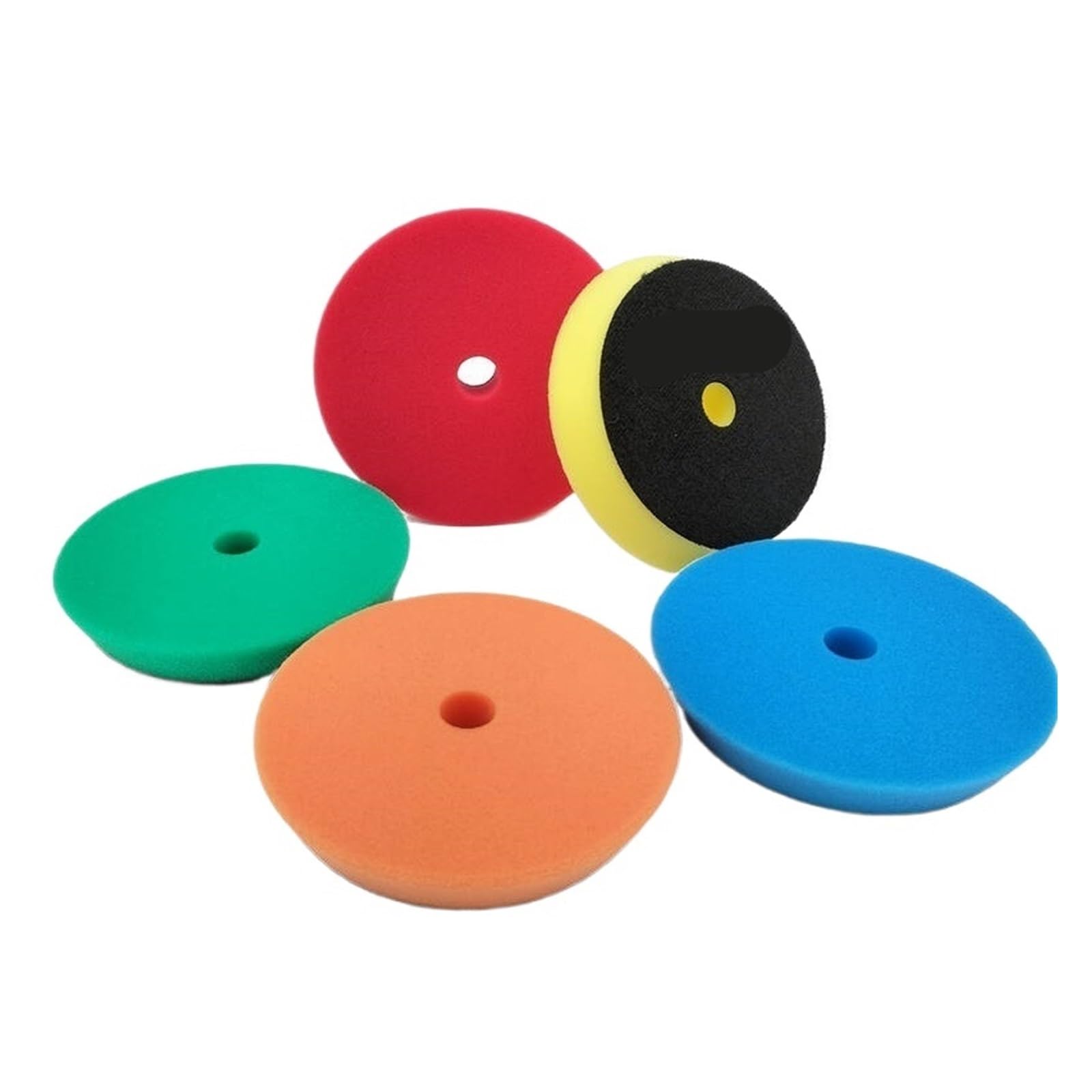3/5/6 Zoll Auto Polierpad Kit Set Rad for Autopolierer(Yellow x 5pcs,5 Inch(125mm))