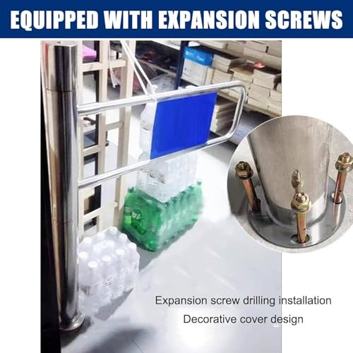 Dispositivo de control de acceso automático de acero inoxidable para entrada y salida de peatones en tiendas y almacenes, 100 x 100 cm, seguro