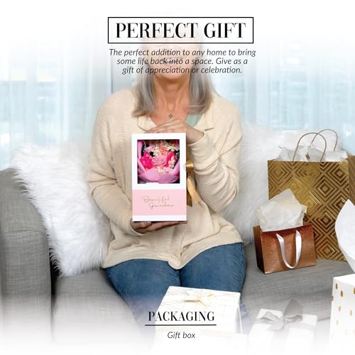 Ramo floral preservado para abuela en caja regalo miniatura 3