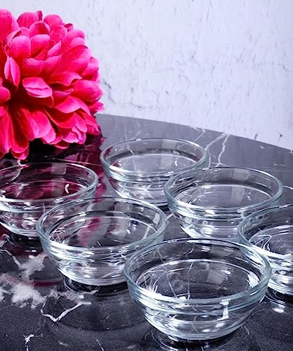 Mini Ciotole in Vetro da 6 cm – Ideali per Tapas, Salse, Snack, Dessert, Marmellata – Ciotole Trasparenti per Servire, Resistenti e Impilabili per Uso Quotidiano o Feste (6) - immagine 4