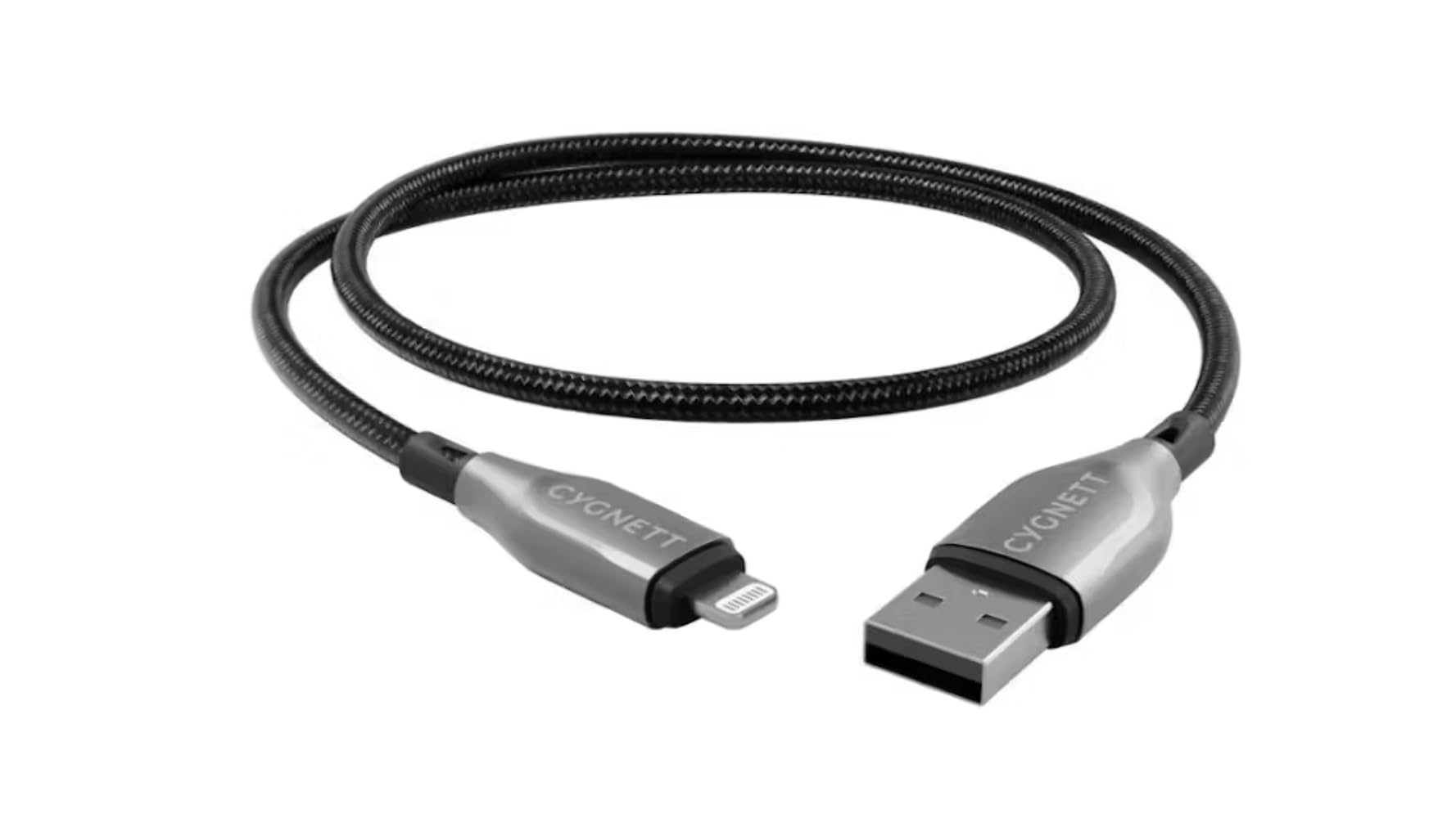 Cygnett Armoured Lightning to USB-A Cable 12W (1M, Black)