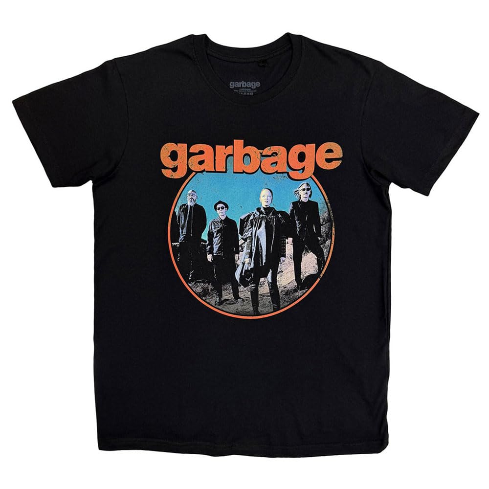 Rock Off officially licensed products Garbage Band Circle Logo T Shirt L Black