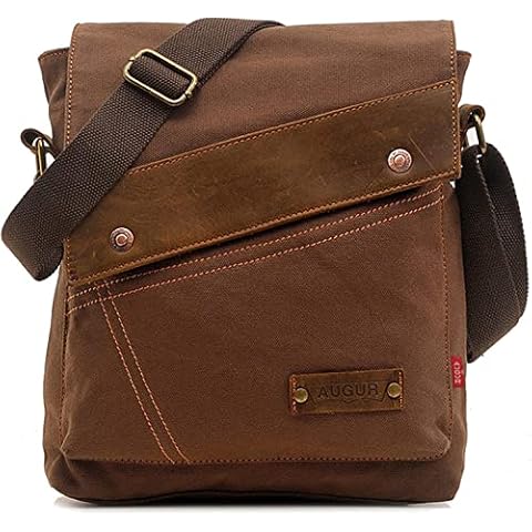 AIBAG Messenger Bag, Vintage Small Canvas Shoulder Crossbody Purse (Coffee) Cover