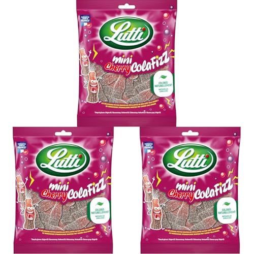 Lutti Mini Cherry Cola Fizz 100 g (Lot de 3)