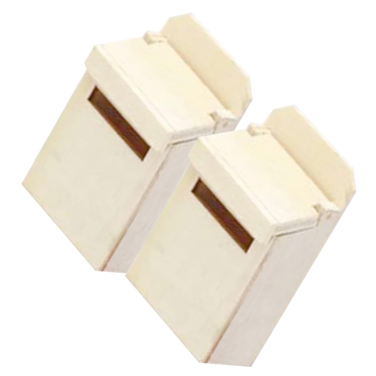 UPKOCH 2pcs Miniature Mailbox Ornaments Boys and Girls Mailbox Mini House Decoration Enhance Creativity