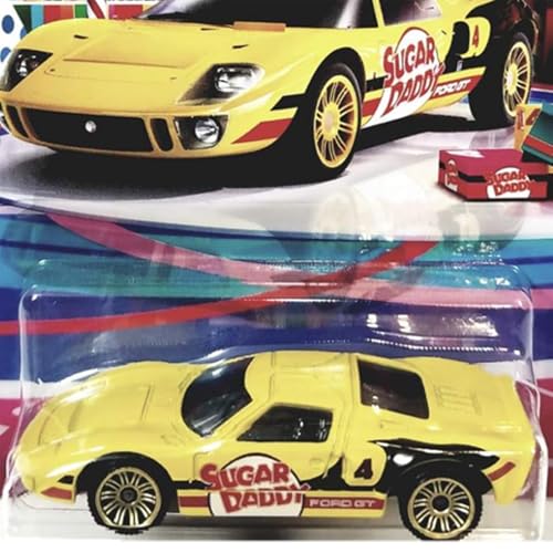 Auto Matchbox Ford GT-40 1/64 Amarillo Sugar Daddy miniatura 3