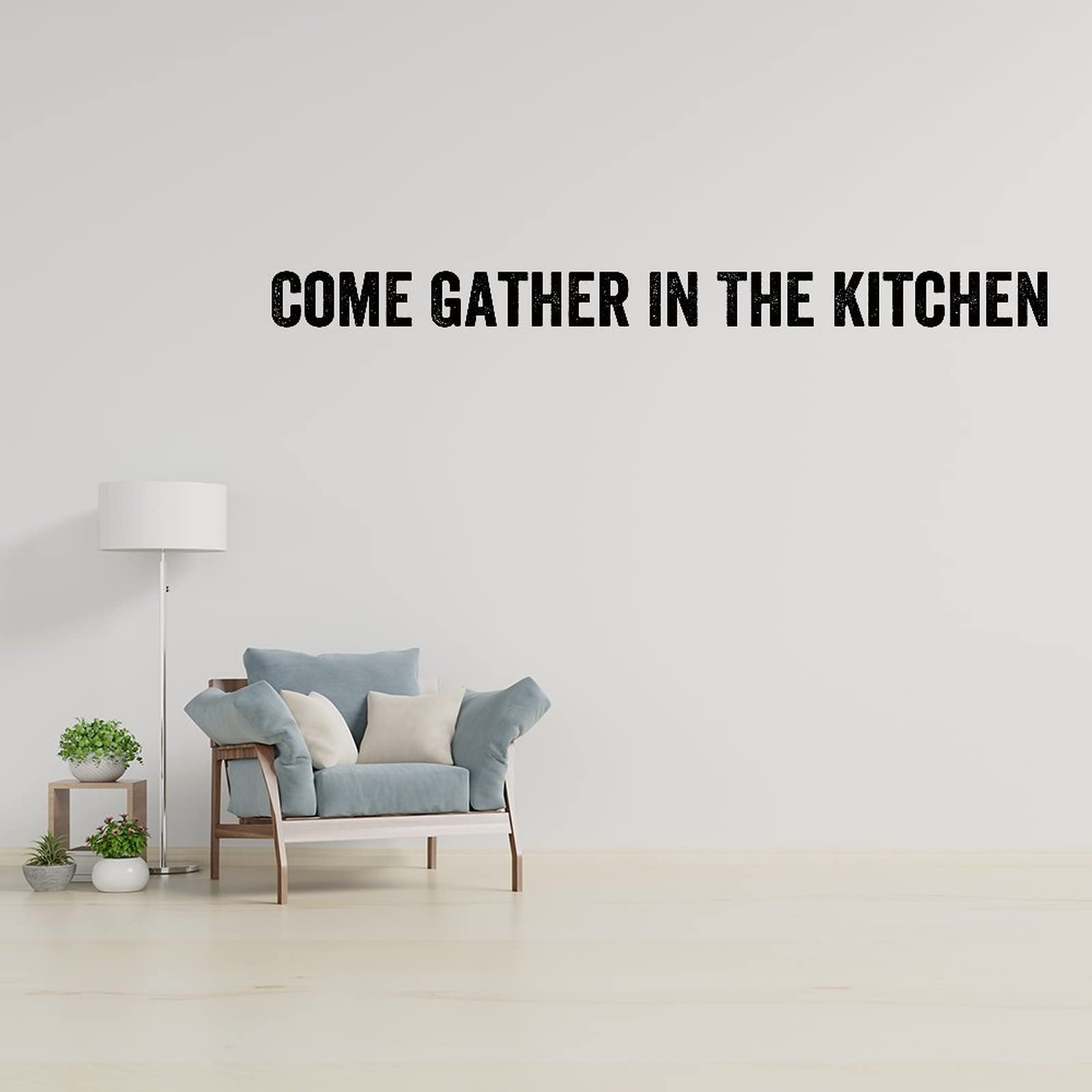 Sticker mural cuisine Come Gather In The Kitchen 56 cm pour décoration conviviale