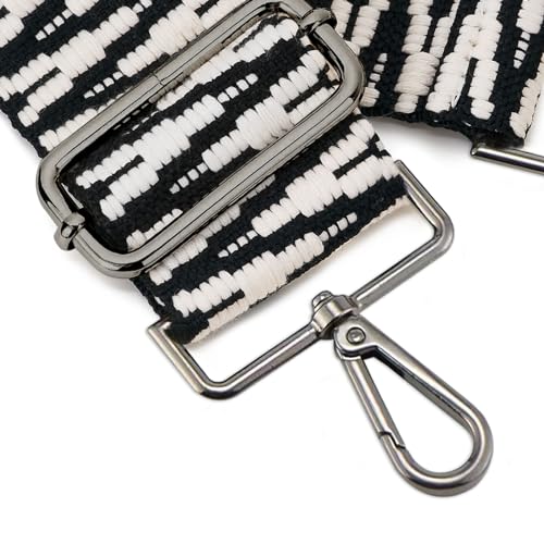 Image of ZOOEASS Nickel Buckles Wide Shoulder Strap Adjustable Replacement Belt Gun Buckles Guitar Style Crossbody Bag Strap