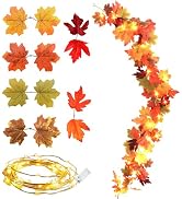Herbstdeko LED Ahornbl tter Lichterkette Batterie Herbst Dekoration herbstdeko-led-ahornbl-tter-lichterkette-batterie-herbst-dekoration