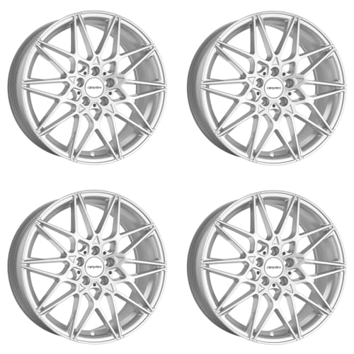 4x Carmani alloy rims 18 Knut 9.0x19 ET35 5x112 white silver