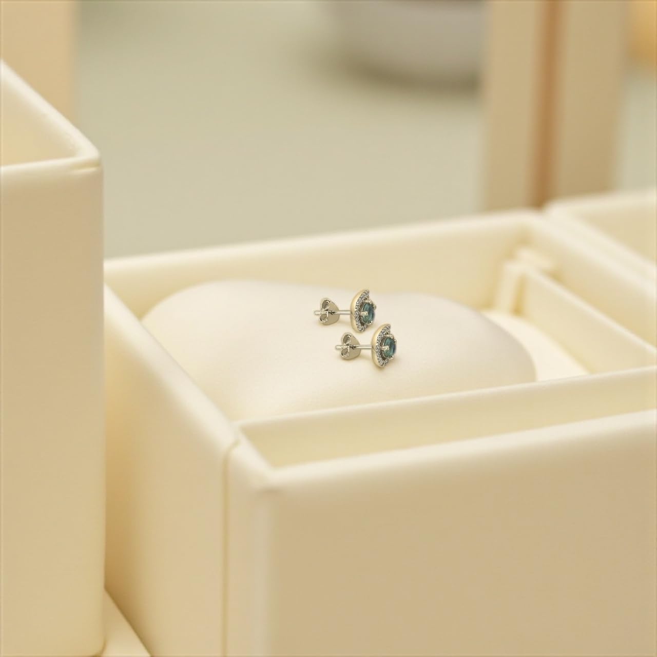 GARVIS Color-Changing Diaspore Drop CZ Set: Gold Plated 925 Sterling Silver Chain and Studs; Natural Rare Turkish Stone Sultanit: Elegant Jewelry Gift for Women - Image 7