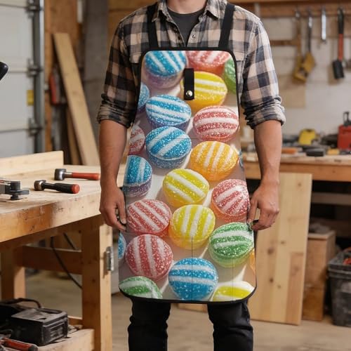 Delantal de trabajo ajustable unisex con múltiples bolsillos miniatura 5