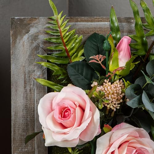 Composition florale artificielle de roses pour mur chic - 3
