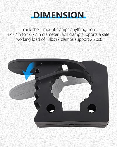 Image of Shovel Holder, Quick Release Rubber Clamp Mounting Bracket Fits 1-1 /7'' to 1-3 /7'' Diameter Tool Handles for Trucks UTV ATV Offroad 4X4 Parts- 4 Pack