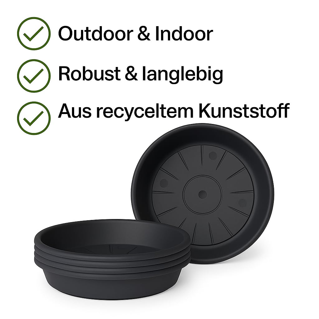 Eteamcan Lot de 9 soucoupes rondes pour pots de fleurs - Pour intérieur et extérieur - 21 cm/18 cm/14 cm Eteamcan Lot de 9 soucoupes rondes pour pots de fleurs - Pour intérieur et extérieur - 21 cm/18 cm/14 cm