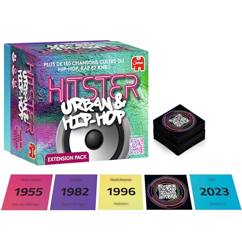 Hitster Extension Genre Urban & Hip Hop - Jeu de Société Adulte Musical - Jeu de Plateau, de Cartes et Quiz - 150+ Chansons RNB & Rap - en Famille et Entre Amis - 2 à 10 Joueurs - Édition Francais