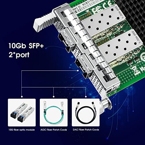 OCP 3.0 Dual-Port Mezzanine 10G SFP+ Ethernet Network Adapter (Intel 82599) miniatura 2