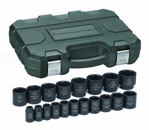 GEARWRENCH 84932 1/2-Inch Drive Impact Socket Set SAE, 19-Piece