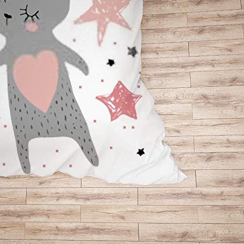 Housse de couette lapin 3 pièces avec taies d'oreiller lit simple - 6