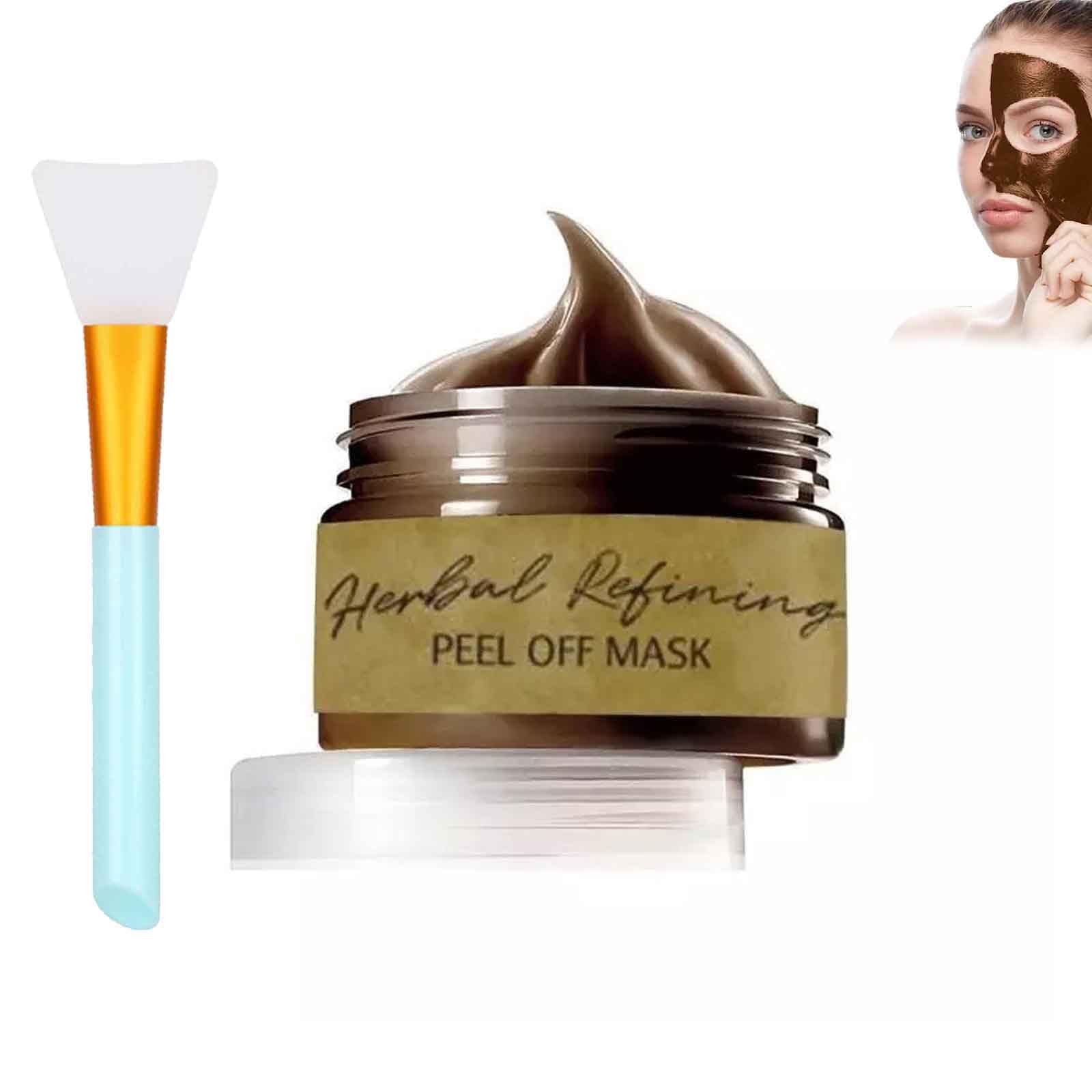 Takoerw Peel off Mask, Takoerw Herbal Refining Peel-Off Facial Mask, Herbal Refining Peel off Mask Takoerw, Takoerw Black Tea Mask (1PCS)