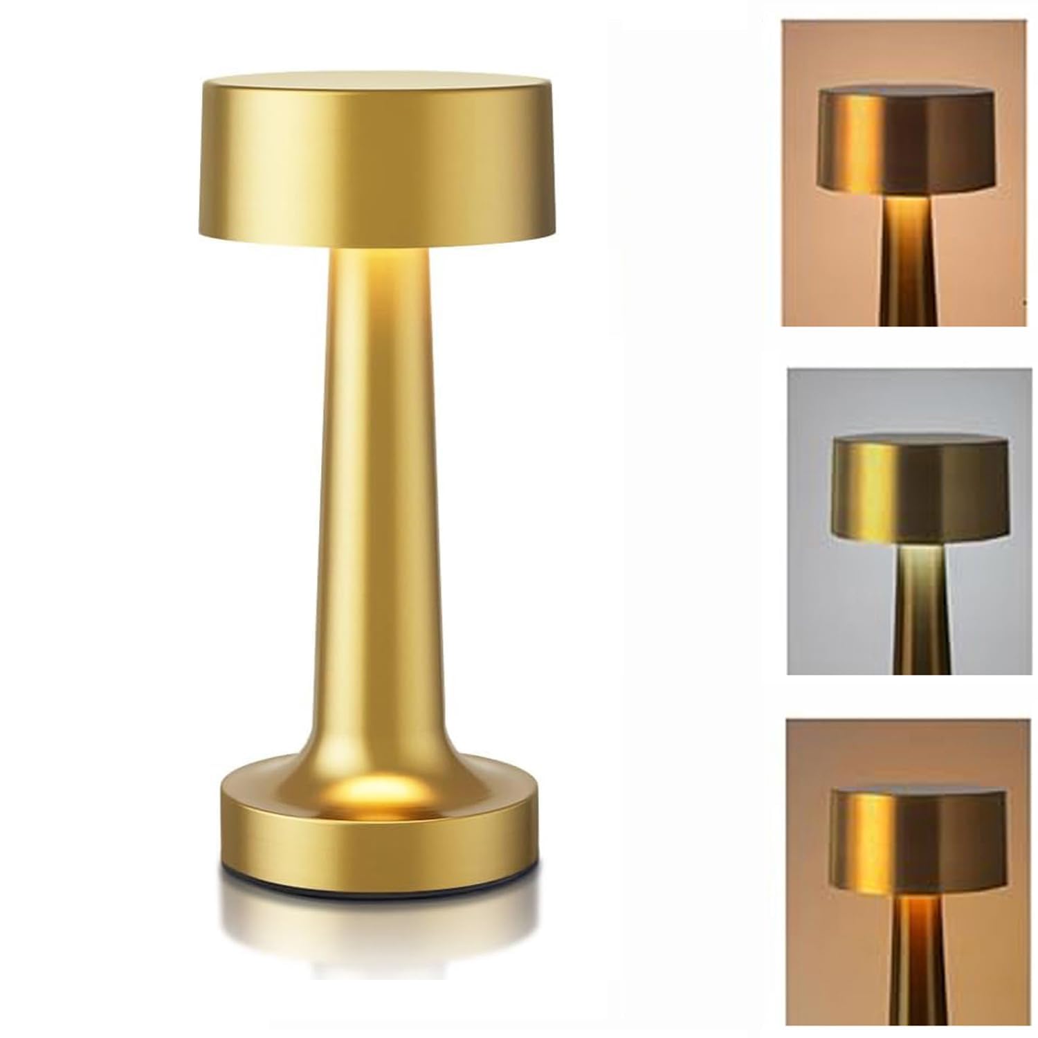 Rechargeable LED Table Lamp, 1200mAh Battery, Touch Control, 3 Color Modes, Dimmable Cordless Metal Desk Lamp for Study Table, Bedroom, Living Room Home Decor, Office & Restaurant-image-49