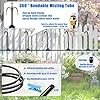 Dianrui 360° Curved Garden Automatic Irrigation System—50FT Drip Irrigation System for Garden,Lawn & Raisedbed & Greenhouse Watering Equipment, Drip Irrigation Kit with Adjustable Copper Nozzles 5/16" #1