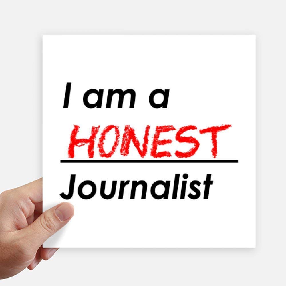 Autocollant Journaliste honnête de 20cm x 20cm pour décorer et identifier votre matériel