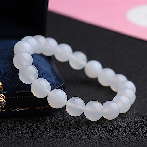 Bracelet de jade perlé en véritable pierre naturelle d'agate pour femme