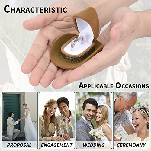 Hffg Creative Cowboy Hat Jewelry Box | Velvet Engagement Ring Earring Organizer | Western Cowboy Hat Jewelry Box (Black) #TOP4