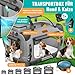 LOVPET® Transportbox Hund Katze Transporttasche XL 82x58x58cm | Hunde-Tragetasche Faltbare Katzentasche | Haustier-Transportbox inkl. Hundenapf & Schultergurt | für Katzen & Hunde Hellgrau