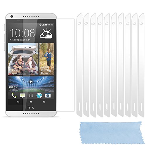 Cadorabo - 10 x Screen Protector Crystal Clear HQ Compatible with HTC Desire 816 high Clear - Transparent