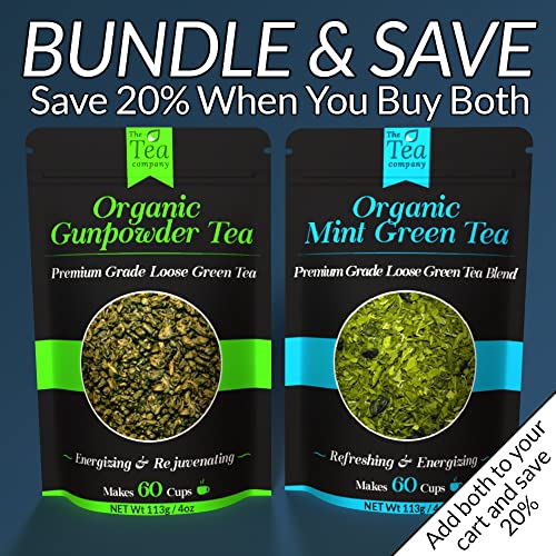 Organic Mint Green Tea Spearmint And Peppermint Leaves With Green Tea Makes 60 Cups Loose Leaf Moroccan Tea Blend By The Tea Company 4Oz #TOP2