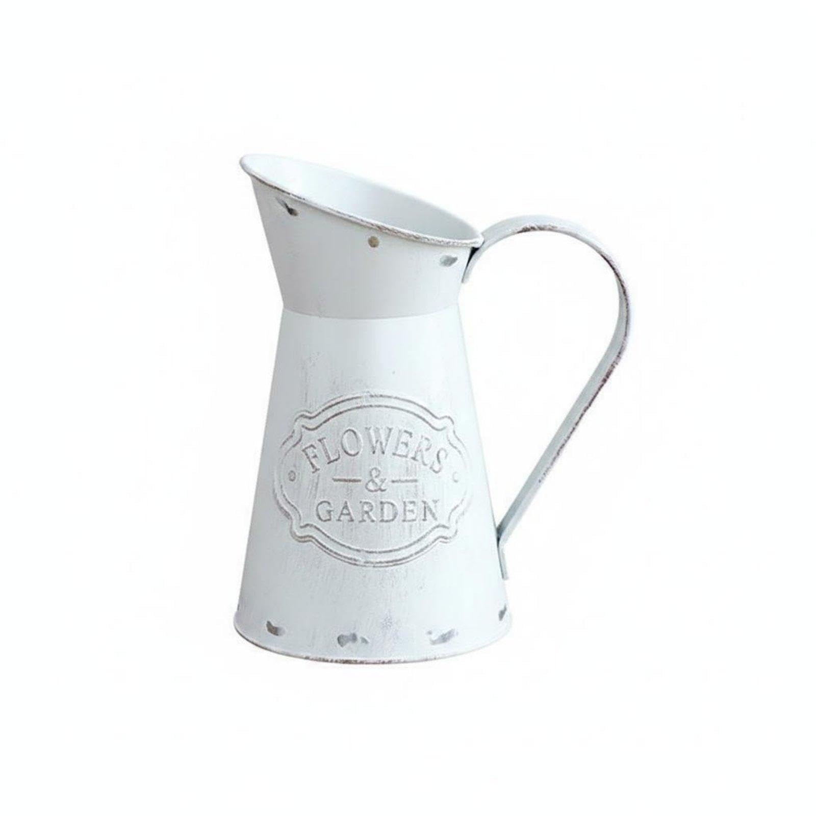 Rustic Milk Can Vase Distressed Finish Vintage Metal Pitcher Vase for Living Room, Dining Table-image-40