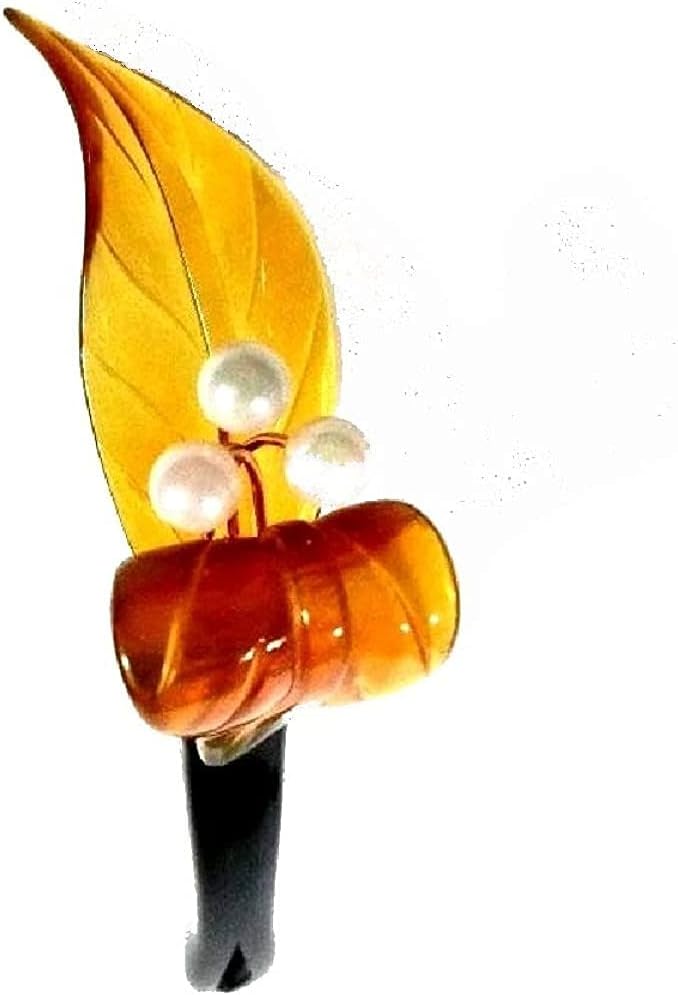 【創業１４６年べっ甲の菊池セール中】本べっ甲 白甲 あこや 本真珠 かんざし No１０５Ａ 結婚式 留袖 訪問着 入学式 和装 べっ