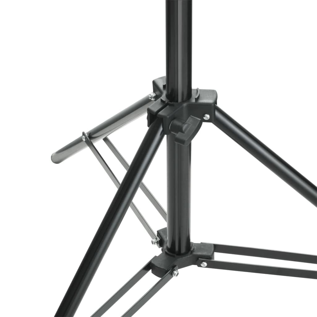 Sistema di sfondo fotografico con sfondo in cotone, 600 x 300 cm, nero, treppiede in alluminio regolabile in altezza 75-210 cm, pieghevole, portatile, opaco, antipiega, per foto e video