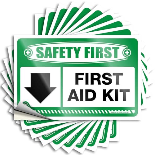 Car Accessories Safety First First Aid Kit Stickers 10Pcs Ou
